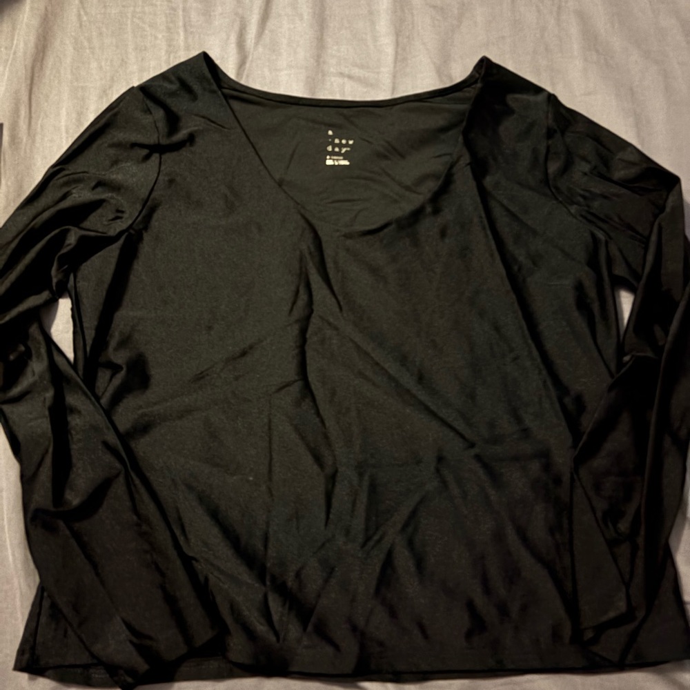 A New Day Charcoal Blouse